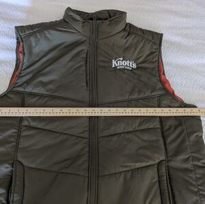 Port Authority Olive Green Puffer Vest W/Orange Interior 3X Knott's Berry Farm